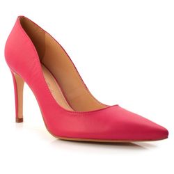 Scarpin Feminino de Couro e Salto Alto Suzzara Rosa 4833501