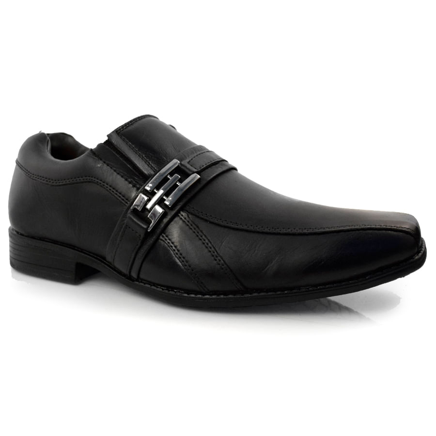 Sapato Masculino Zapattero Flex Preto 8010 - Foto 1