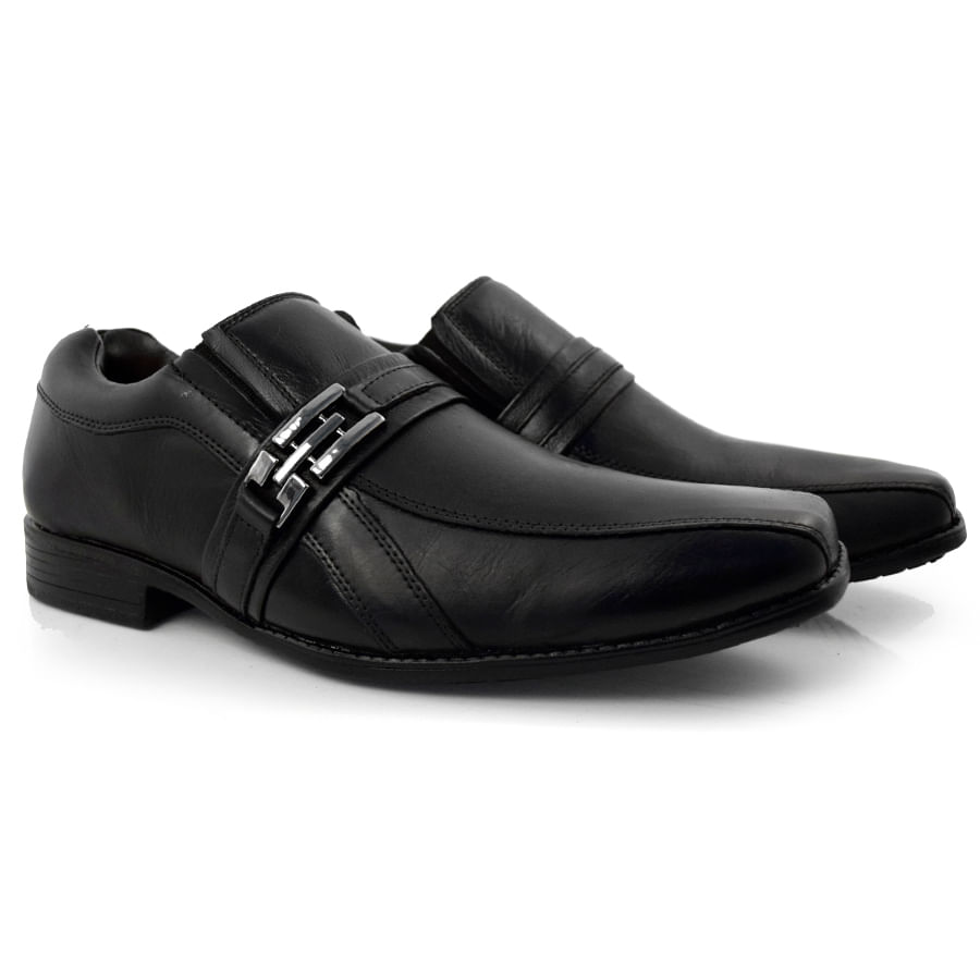 Sapato Masculino Zapattero Flex Preto 8010 - Foto 2