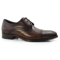 Sapato Social Masculino de Couro Democrata Madison Marrom 255106