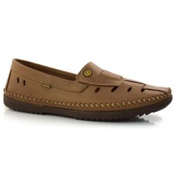 Sapatilha Masculina de Couro Free Way Marrom LOGAN-2