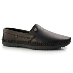 Sapatilha Masculina de Couro Free Way Preto LOGAN-3