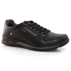 Sapatênis Masculino de Couro Pegada Preto 114856