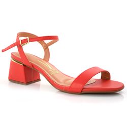 Sandália de Salto Bloco Vizzano Vermelho 6428.101.7286