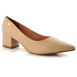 Scarpin de Salto Bloco Vizzano Creme 1220315-7286
