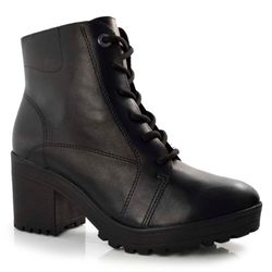 Coturno Feminino com Salto Bloco Via Marte Preto 23-406-01