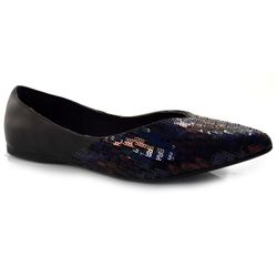 Sapatilha Feminina de Bico Fino Suzzara Preto 375233