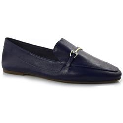 Loafer Feminino de Couro Suzzara Azul 74704