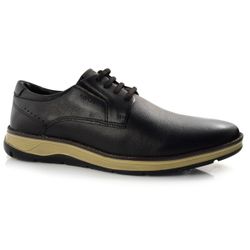Sapato Social Masculino de Couro Ferracini Fluence Preto 5550