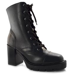 Coturno Feminino de Couro Suzzara Preto 2216.71230