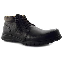 Coturno Masculino de Couro Anatomic Gel 360 Preto 7981