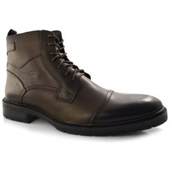 Coturno Masculino de Couro Democrata Marrom 301105