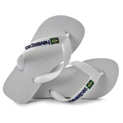 Chinelo Infantil Havaianas Brasil Logo Branco 4110850 INF