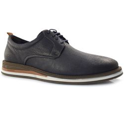Sapato Social Masculino de Couro Democrata Azul 272101