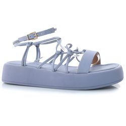 Sandália Flat Feminina Ramarim Azul 23-39205
