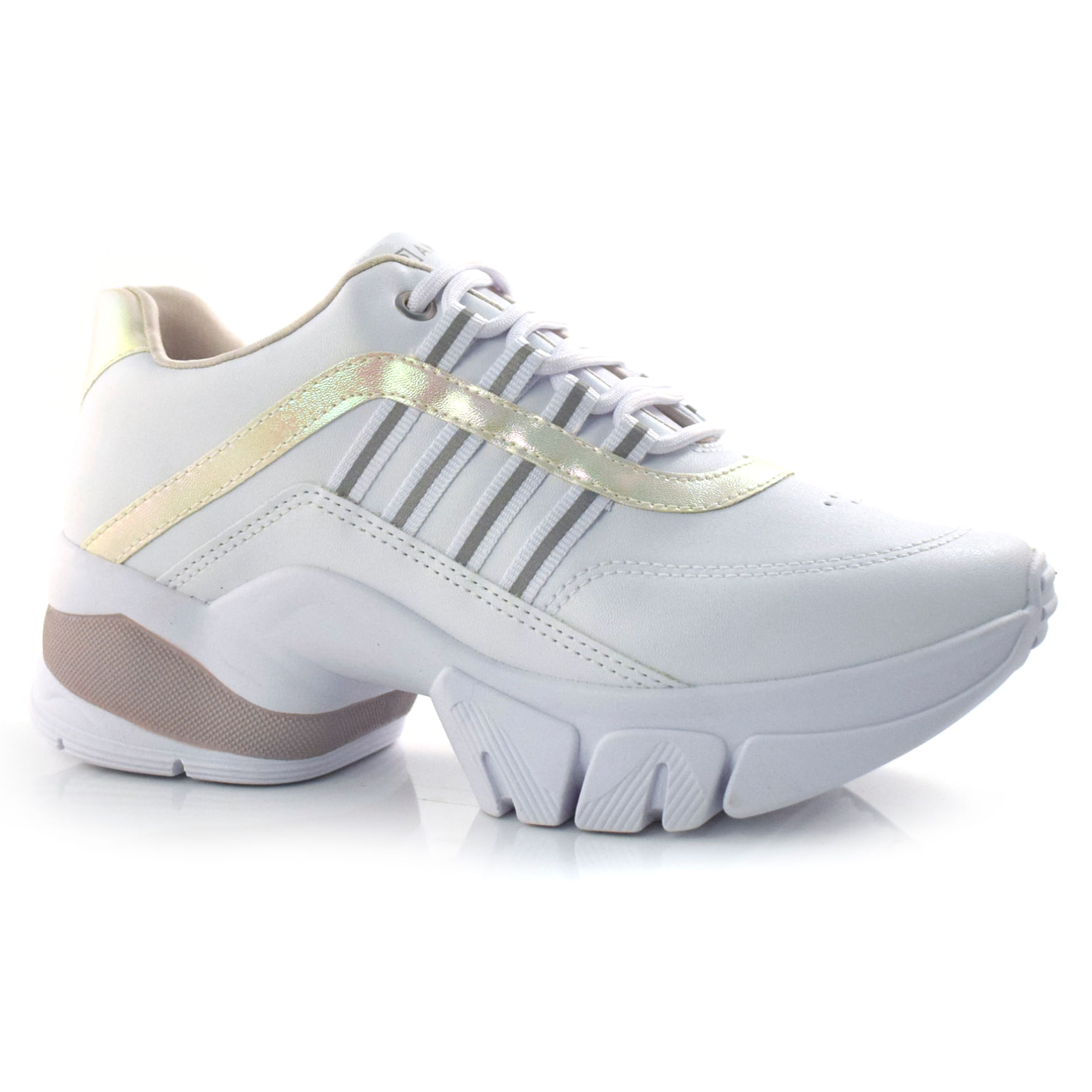 Tenis ramarim branco shops com dourado