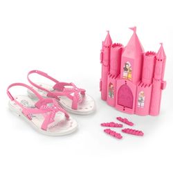 Sandália Infantil Disney Castelo Cinza 22954
