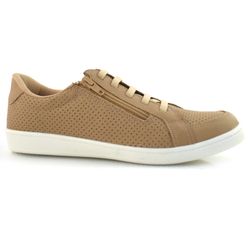 Tênis Feminino de Couro Suzzara Marrom C12054 FO