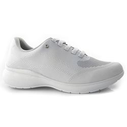 Tênis Feminino de Couro Usaflex Branco AB6414