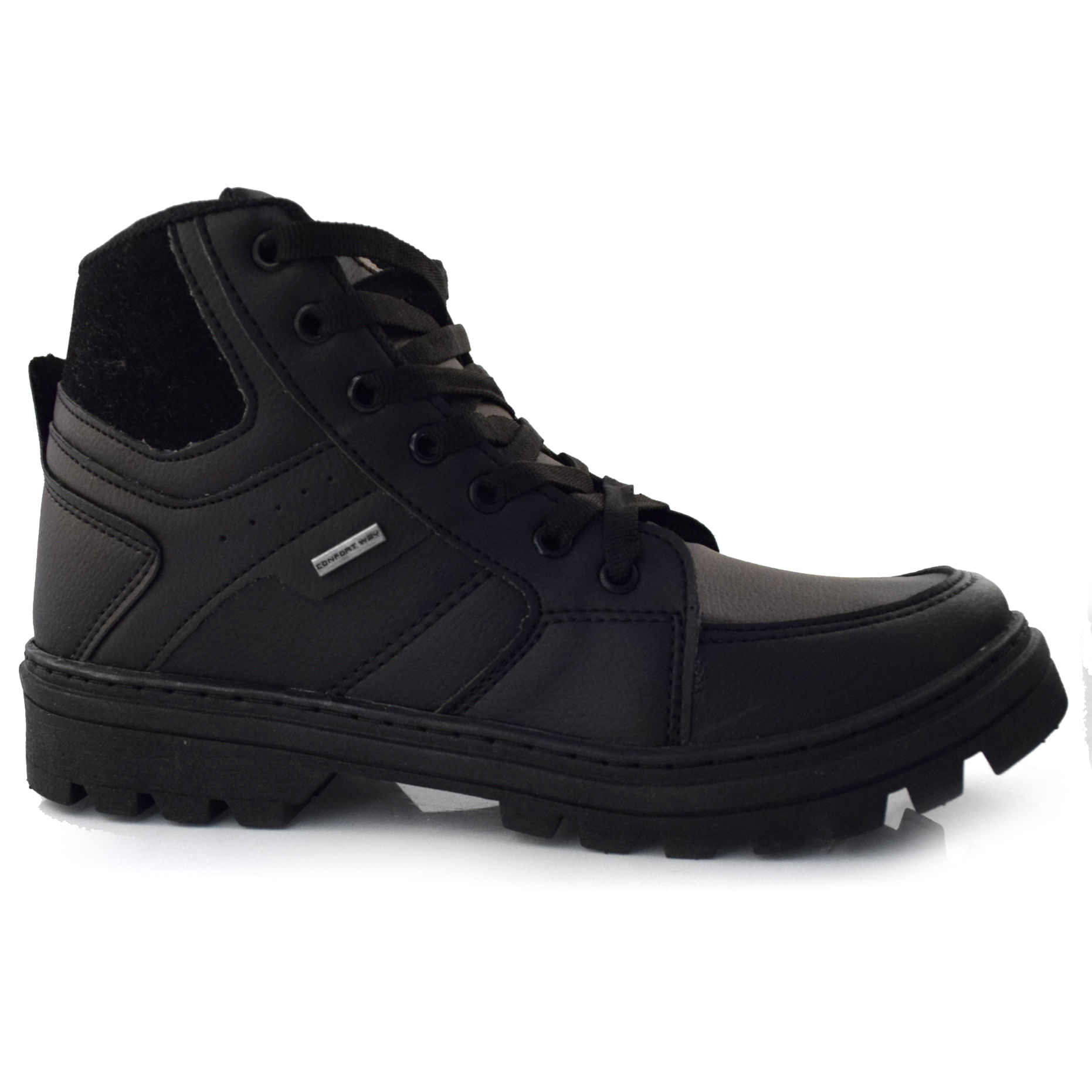 Bota Masculina Coturno Couro Legítimo Impermeável Top JDK355