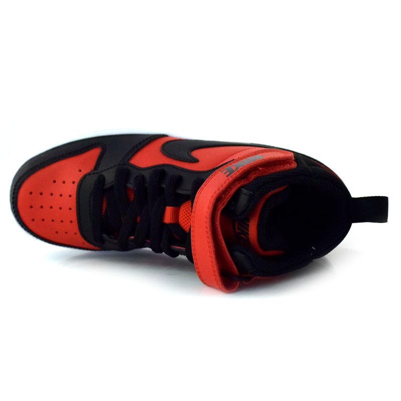 Tenis nike preto e vermelho hot sale cano alto