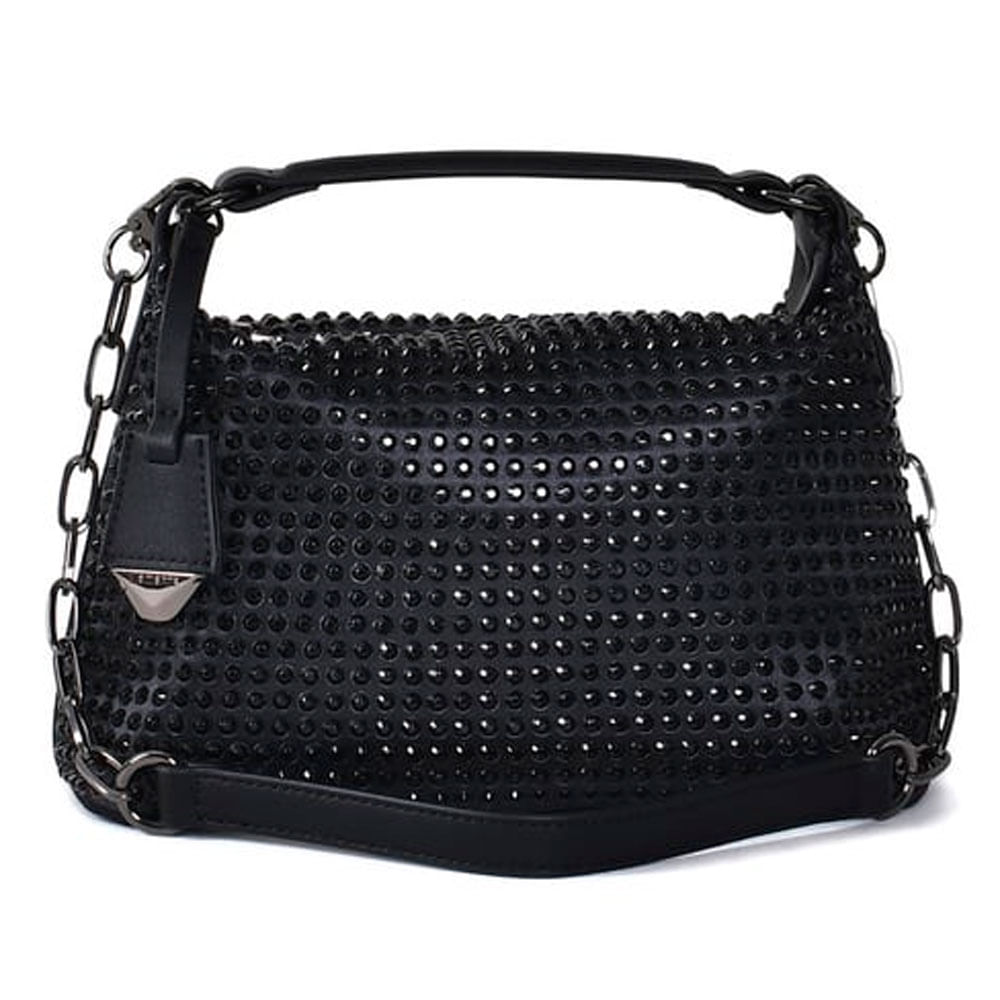 Bolsa De Ombro Feminina Via Marte Preto B1-118-01 - Vizzent