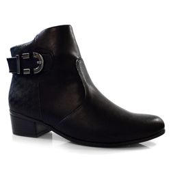 Ankle Boots Feminino Comfortflex Preto 23-86301