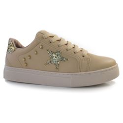Tênis Casual Feminino Via Marte Bege 082-009-03
