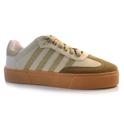 Tênis Casual Feminino Cazzualen Bege 7.264