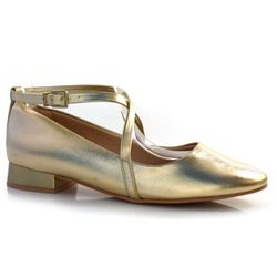 Sapatilha Feminina Ramarim Dourado 24-15102 METAL