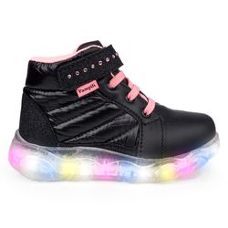 Tênis de LED Infantil Pampili do 20 ao 27 Preto 682.046
