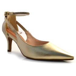 Scarpin Feminino Bebecê Dourado T7016-183