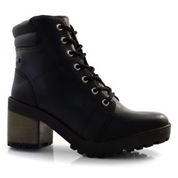 Coturno Feminino com Salto Bloco Lacolly Preto 9732
