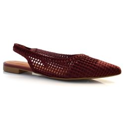 Sapatilha Slingback Suzzara Bordô 373252