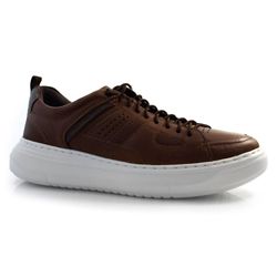Sapatênis de Couro Masculino Democrata Joe Ultra Marrom 526101
