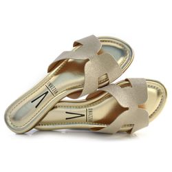 Sandália Rasteira Feminina Vizzano Dourado 6371.167.26565