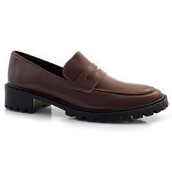 Mocassim Feminino de Couro Suzzara Marrom 1810535