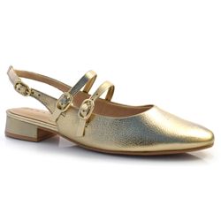 Sapatilha Slingback Feminina Ramarim Dourado 24-15131