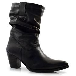 Bota Texana de Couro Suzzara Preto 303
