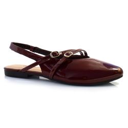 Sapatilha Slingback Feminina Dakota Bordô G9838