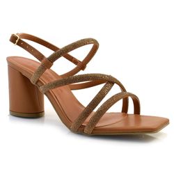 Sandália de Salto Feminina Suzzara Marrom 666.001