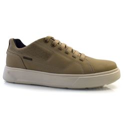 Sapatênis de Couro Masculino Pegada Bege 110923