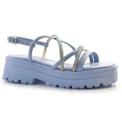 Sandália Flat Feminina Ramarim Azul 24-38203