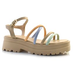 Sandália Flat Feminina Ramarim Bege 24-38202