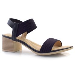 Sandália de Salto Bloco Feminina Comfortflex Azul 24-56401