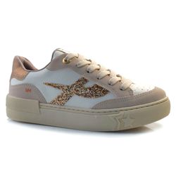 Tênis Casual Feminino Via Marte Creme 122-006-06