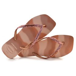 Chinelo Feminino Havaianas Slim Square Party Rosa 4149417