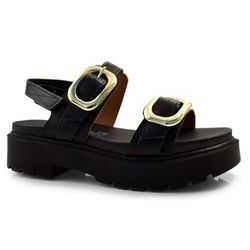 Sandália Flat Feminina Vizzano Preto 6499.115.7286