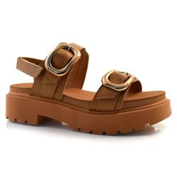 Sandália Flat Feminina Vizzano Marrom 6499.115.7286