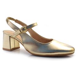 Sapato Mary Jane Feminino Ramarim Dourado 24-17131 MET